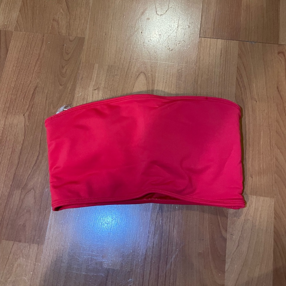 Bandeau Red Bikini Top